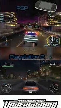 NFS UNDERGROUND 2 | PSP vs PS2 | Veja a diferença comparação #shorts #ps2 #psp