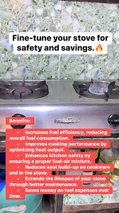 2.5K views · 62 reactions | Learn how to adjust the fuel and air mixture on your LPG stove for maximum efficiency and safety. By optimizing the balance, you’ll save on fuel, cook more efficiently, and ensure safer kitchen operations!  #FuelEfficiency #gasstovehack #LPGStoveHacks #SafetyFirst #KitchenTips #EnergySaving #CookingSmarter #DIYAdjustments | Michelle Reyes | Facebook