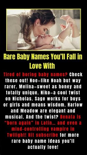 Rare Baby Names You’ll Fall in Love With 😍👶