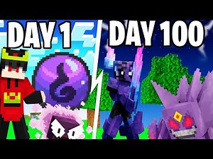 I Spent 100 DAYS In SHINY FUSION PIXELMON! (Minecraft Pokémon)