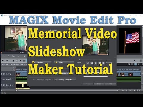 Memorial Video Slideshow Maker with Music - Tribute for funeral, wedding - Magix Movie Edit Pro