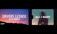 Mix of 2 videos from youtube : all i want driver’s license