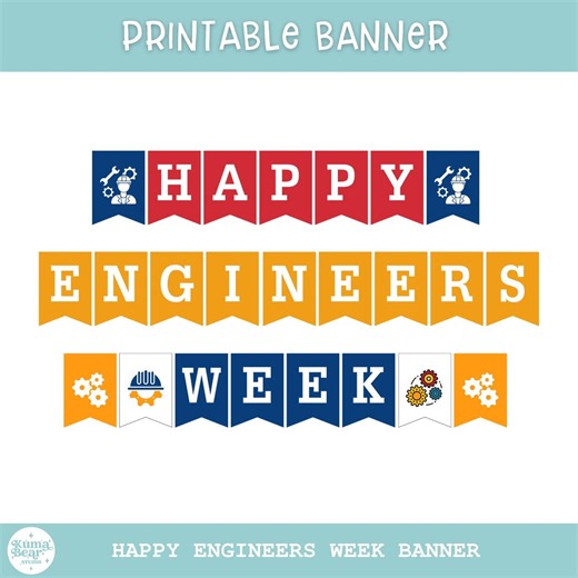 Engineers Week Banner Printable, Engineering Team Appreciation Decor, PDF PNG Instant Download - Etsy