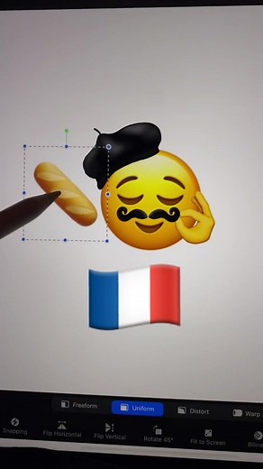 Create France Flag Emoji Drawing Using Emojis | Procreate Tutorial