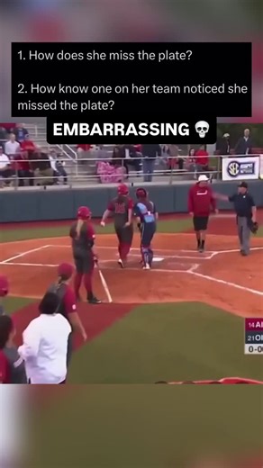 Joshua Shiffman on Instagram: "This softball player hit a home run but jumped over home plate and NEVER touched it and was tagged out for an out 😬 - Follow (@js9innings) for insane baseball content⬅️ - Use BRUCE BOLT code “JS9” for an exclusive offer on your next order for the best baseball equipment and accessories ⚡️ - Via - (@espn) - #baseball #mlb #sports #softball #fail"