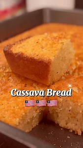 Delicious Liberian Cassava Bread Recipe 😋 : Full Recipe is on my YouTube channel. Link 🔗 is in my bio. 🫶🏾 Ingredients: 1 cup all-purpose flour 2 cups granulated sugar 2 cups freshly grated cassava 1 cup freshly grated coconut 1 cup milk 3 eggs 1 & 1/2 Sticks of unsalted butter 2 teaspoons of baking powder 1 teaspoon vanilla extract 1 teaspoon salt 1 cup raisins (totally optional) 1 tablespoon of butter to grease baking pan ***Bake at 350 degrees in a preheated oven for 45 minutes to 1 hour, 