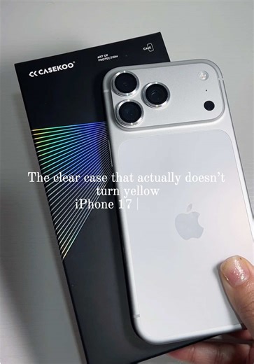The clear case that actually doesn’t turn yellow iPhone 17 Pro Max🤍✨ #casekoo #clearcase #iphone17promaxcase #unboxing #fyp
