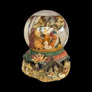 Large 8” Kirkland Musical Snow Globe W/ Christmas Nativity Scene & Rotating Base Plays “silent Night” | Music Box | Seasonal Holiday Decor - Etsy