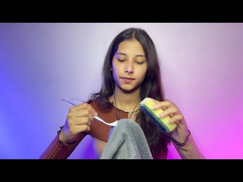 10 Mins Quick Asmr , Sponge asmr🧽 , Brushing , Tapping , Scratching etc | Relax 💤