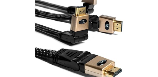 テレビをピッタリ壁付けしたい人向け。先端が曲がるHDMIケーブル