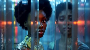 Black Woman Mental Health Reflection of Inner Self Generative AI