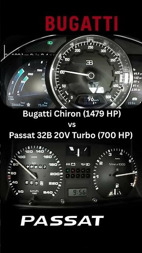 Bugatti Chiron vs Volkswagen Passat Turbo #drag #race #germancars #jdmcars #autobahn #racing #cars