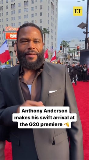Anthony Anderson is locked and loaded ahead of the ‘G20’ premiere in Hollywood. 🫡 #G20Movie Watch G20 April 10, only on Prime Video. | Entertainment Tonight