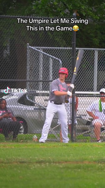 Umpire actually let us swing this bat in game😂 #foryou #fyp #foryoupage #trending #viral #baseball #baseballbat #comedy #sports