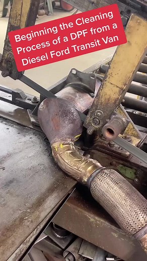 The beginning process of cleaning the DPF Filter from a Ford transit van with a diesel engine, cutting and testing part one of two #dpfguys #ford #fordtransit #diesel ##mechanic
