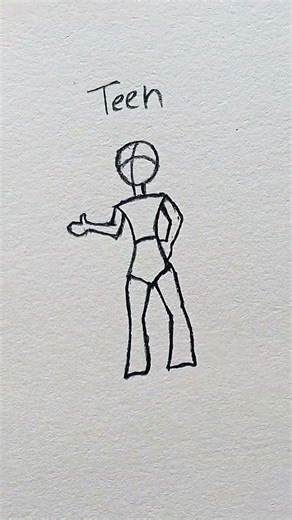 How to draw a Male stickman body tutorial ✏️ #drawing #tutorial #art