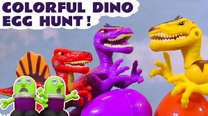 Dinosaur Learn Colors Learn English Surprise Eggs with Thomas and Friends and Funny Funlings with Di