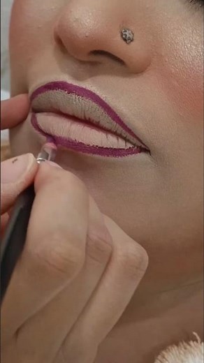 lipstick tutorial/Pink lipstick/perfect lipstick hack #makeup