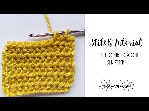 Half Double Crochet Slip Stitch, Crochet stitch tutorial, easy crochet stitches, how to crochet