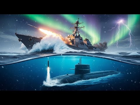 USS Arleigh Burke Destroyer vs Yasen-Class Submarine ⚔️❄️ Arctic Naval Simulation