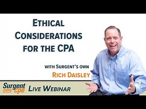 Surgent's Ethical Considerations for the CPA (ETHC) - LIVE WEBINAR