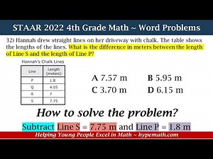 2022 STAAR Math ~ 4th Grade (Word Problems) Part 1