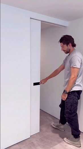We made a Hidden Pocket Door - All Drywall No Trim