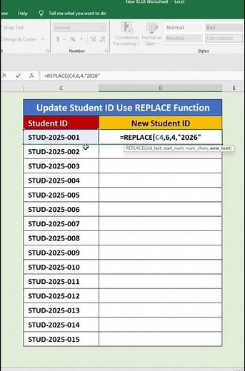 How to Use Replace Function in Excel