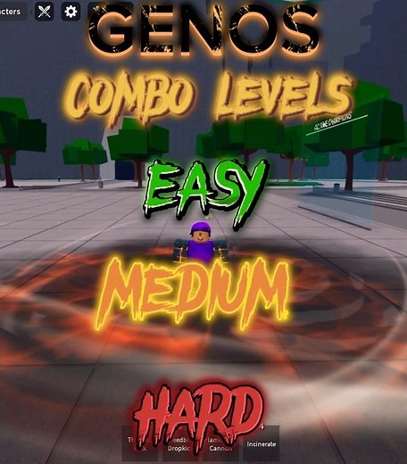 Genos Combo Levels (easy,normal,hard) || The Strongest Battleground
