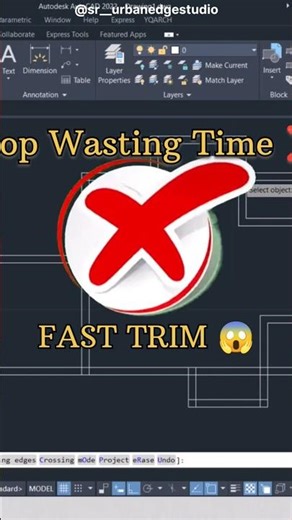 Stop Using TRIM Like This ❌ | AutoCAD Fast Trim Trick 😱