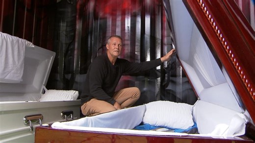 Queensland man launches coffin camping on Airbnb