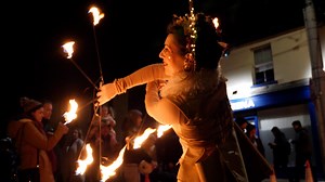 To celebrate Brigid's bank holiday Monday, the wonderful community of Balbriggan gathered for a spectacular, illuminated procession through the streets of the town and onto the beach. Balbriggan is one of Europe’s most diverse towns and is expanding into a vibrant hub of creative expression and life. Performers from Luxe Landscape Theatre Company were joined by community groups at the Lark Concert Hall. Accompanied by an ethereal soundtrack, they carried lanterns together from the Lark, gatherin