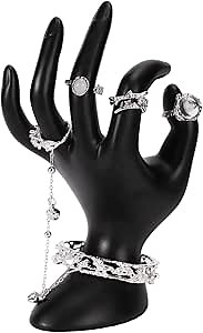 Hand jewelry holder Ring holder for jewelry For Displaying Bracelets, Rings, Jewelry and Room decorations and Store event displays (black)