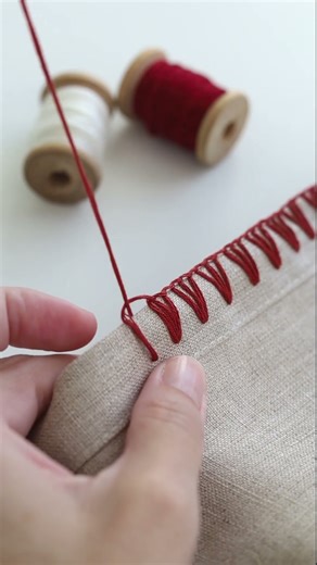 Chevron Blanket Stitch