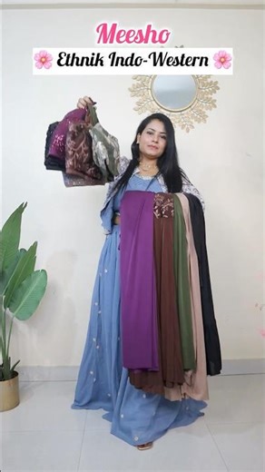 Meesho Indo-Western outfits under budget💚💛#meesho #wedding #weddingoutfit #ethnic