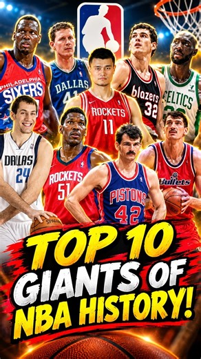 TOP 10 GIANTS OF NBA HISTORY! 😱 The Tallest Players Ever to Step on the Court #nba #shorts