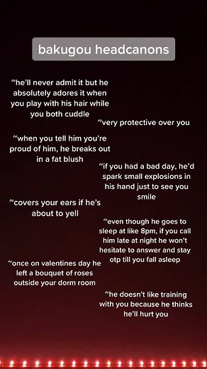 Bakugou Headcanons: Sweet Moments with Katsuki Bakugou from My Hero Academia