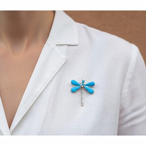 Zuni Dragonfly Brooch Pin Inlay Sleeping Beauty Turquoise Handmade NA Jewelry* - Etsy Canada