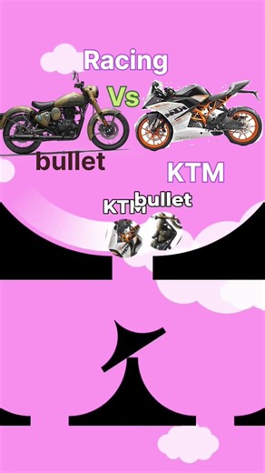 KTM vs bullet the ktm win#shortsvideo #popular #ktm