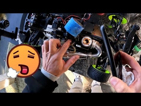 Disassembling the Maxys Cinco Nitro Engine at the Track