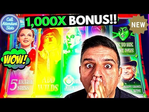 HUGE BONUS WIN on The Wizard of Oz Over the Rainbow Slot (NEW SLOT!)