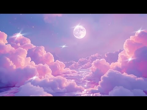 Dreamy Moon & Clouds 🌙 | Pastel Celestial 1 hr ambient video| background music for Studying/Sleep 