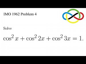 A Simple Trigonometry Equation | International Mathematical Olympiad 1962 Problem 4