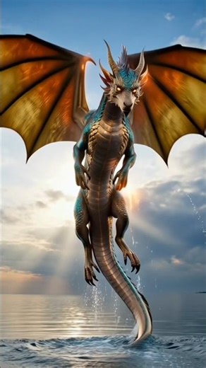 Fish Jumping Turns into Dragon 😵😵#impossible #cartoon #full #viral