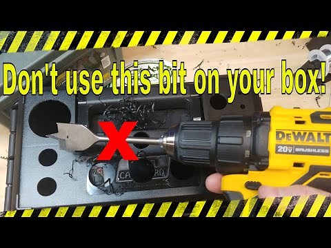 Tips on how to drill out a power box and what bits you should use