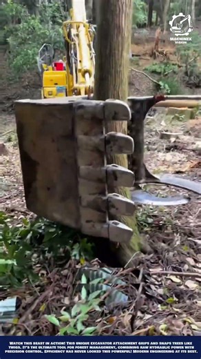 Excavator Tree Harvesting Machine Work for woodland maintenance and clearing