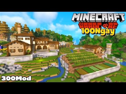 100 Ngày Xây Dựng Trang Trại ẤM CÚNG Trong Minecraft Với 300 Mod!!