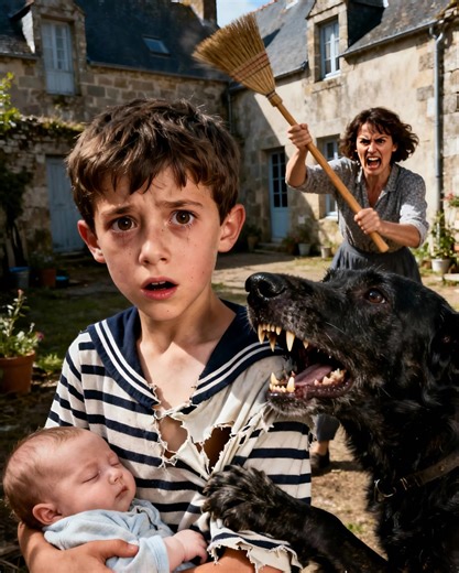 Vom Stiefmutter misshandelt, die ihm oft Mahlzeiten vorenthielt, war der siebenjährige Junge dennoch tief mit seiner Halbschwester verbunden… Doch alles änderte sich an dem Tag, als die alte schwarze Hündin des Hauses plötzlich auf ihn zustürmte und unaufhörlich bellte. Als die Familie seine Kleidung untersuchte, entdeckten sie etwas, das ihnen das Blut in den Adern gefrieren ließ… In der kleinen Gemeinde Saint-Malo an der bretonischen Küste kannte jeder Léo, ein schwaches Kind mit sanften Augen