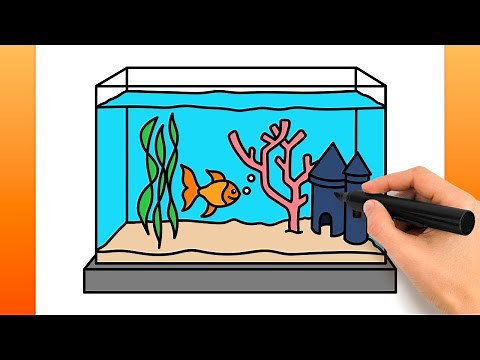 Comment Dessiner Un Aquarium (Tutoriel De Dessin Facile)