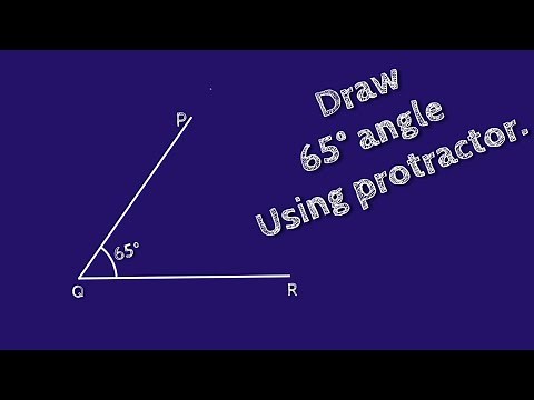 How to draw 65 degree angle using protractor.construct 65 degree angle using protractor.shsirclasses